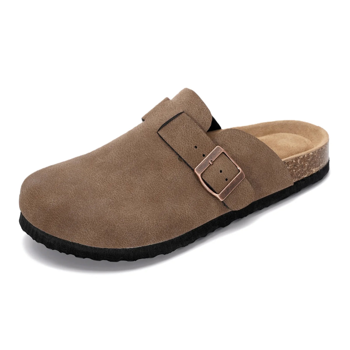 Footbed Clogs Tan Leather